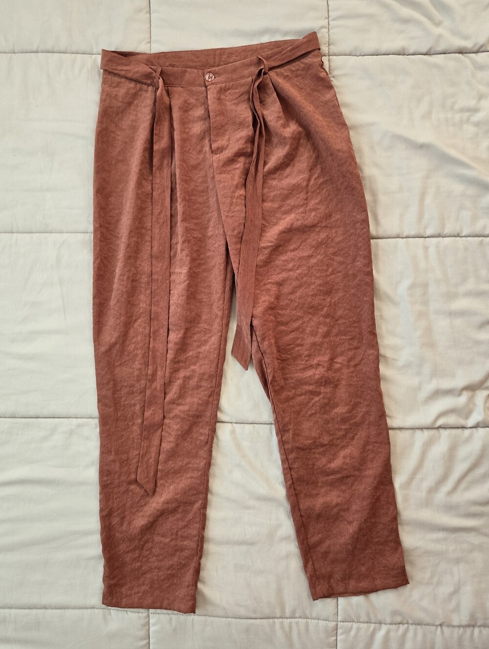 Sadie & Sage Rust / Terracotta Pants With Belt M